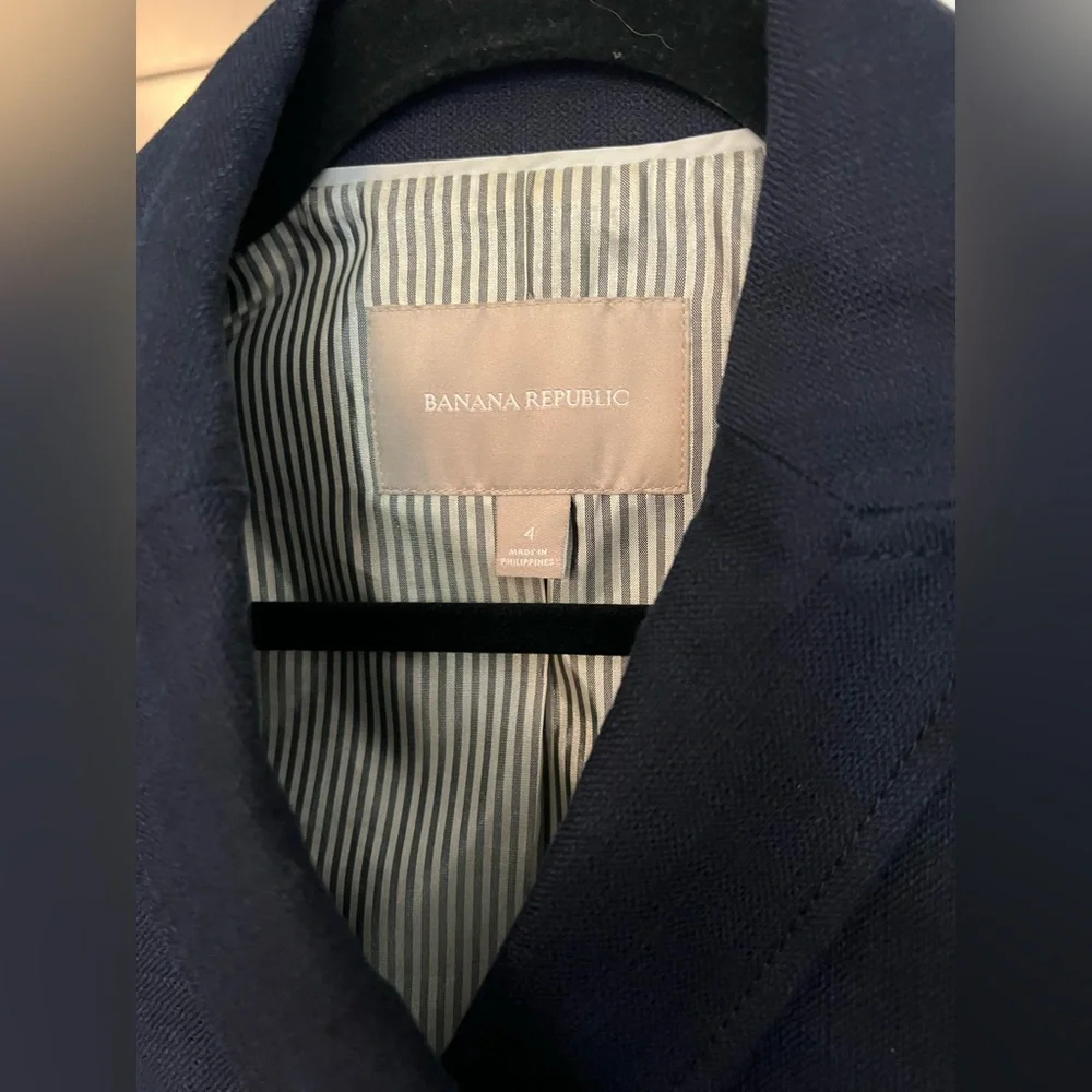 [Banana Republic] NWOT Navy Cutaway Blazer - Picture 5 of 12